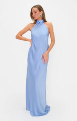 Lisa Maxi Dress ~ Borrowed Blue Luxe Satin