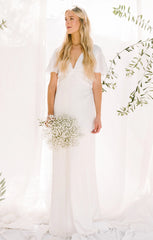 Rome Twist Gown ~ Ivory Luxe Satin