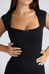 black corset top
