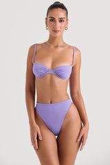 violet high waist bikini bottom