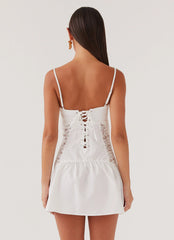 Cotton Cloud Mini Dress - White